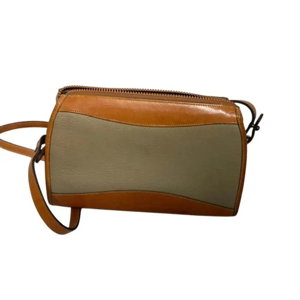 Dooney & Bourke Vintage Classic Zip Top Shoulder Crossbody Handbag Leather 90s